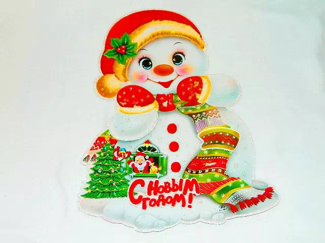 Новогоднее панно, 55см, Снеговик 2016-181/10/240/АКЦИЯ