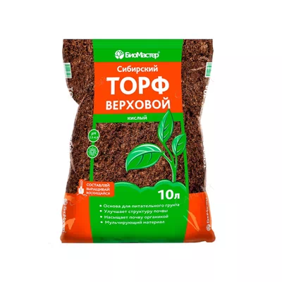 Сибирский верховой торф кислый, 10л /5/