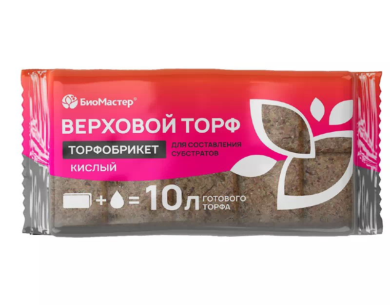 Торфобрикет Верховой торф кислый, 10л /7/